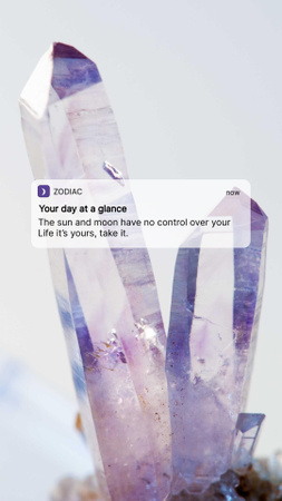 Plantilla de diseño de predicción astrológica con cristales Instagram Story 