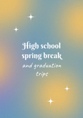 Summer Graduation Trips Ad on Bright Gradient
