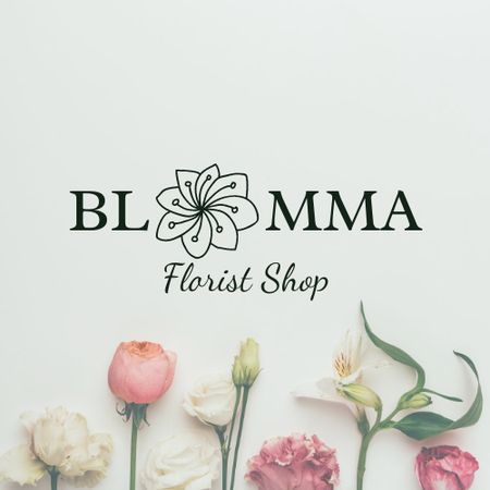 Modèle de visuel Flower Shop Services Offer - Logo