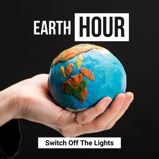 Earth Hour Day Announcement Instagram Design Template