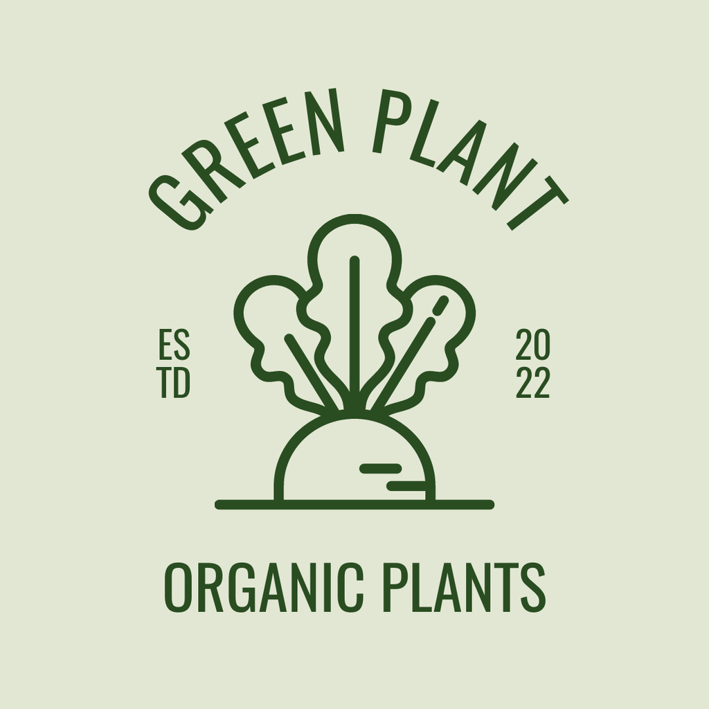 Emblem for Organic Products Logo 1080x1080pxデザインテンプレート