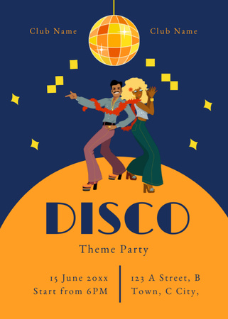 Platilla de diseño Disco Party Announcement Flayer