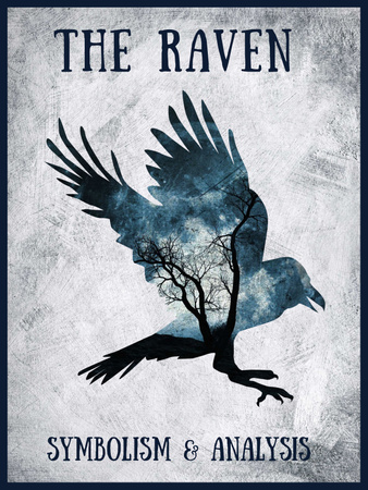 Artistic Raven Silhouette Poster US Design Template