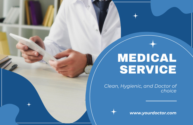 Online Medical Services Offer Thank You Card 5.5x8.5in Šablona návrhu