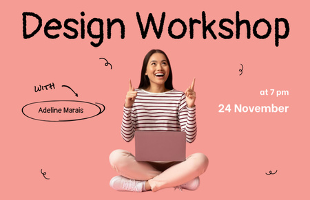 Design Workshop Announcement Flyer 5.5x8.5in Horizontal tervezősablon
