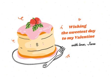 Designvorlage Cute Valentine's Day Holiday Greeting für Postcard