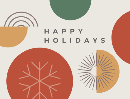 Plantilla de diseño de Winter Holidays Greeting on Abstract Pattern Postcard 4.2x5.5in 