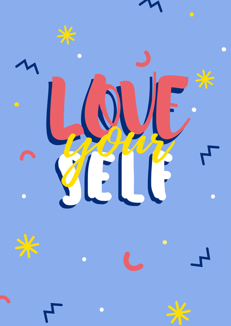 Plantilla de diseño de Self Love quote Poster 