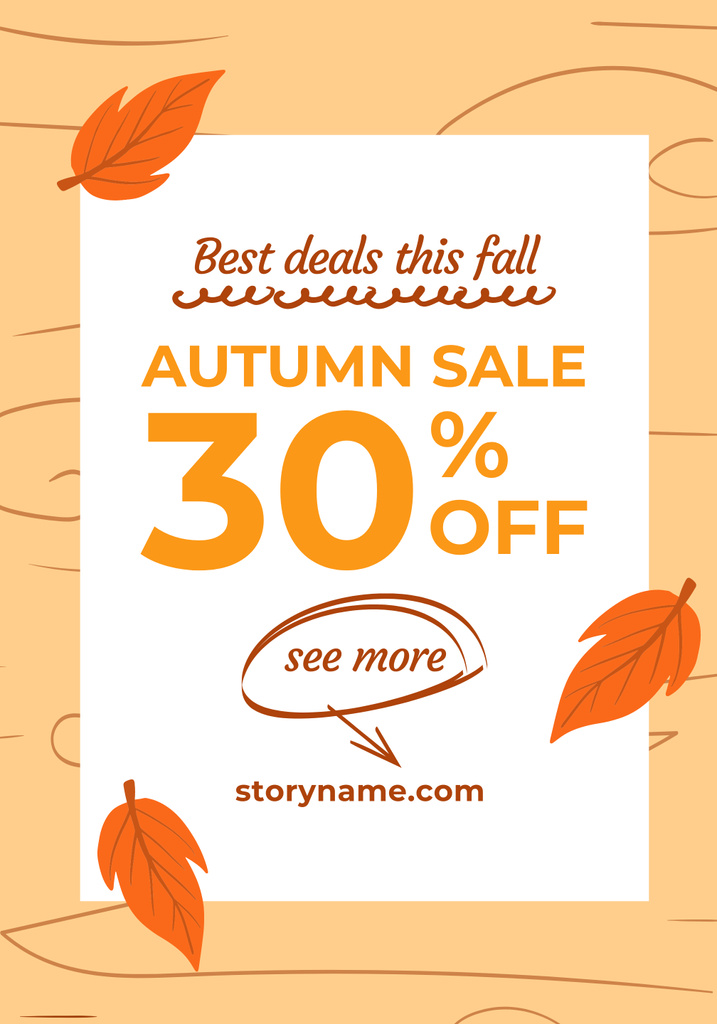 Irresistible Autumn Special Offer Poster 28x40in Design Template