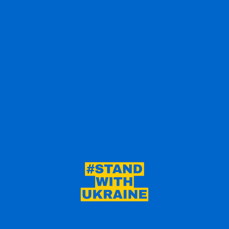 Stand with Ukraine Phrase in Flag Colors Instagram Design Template