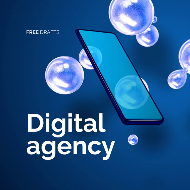 Platilla de diseño Digital Agency Ad with Modern Smartphone Animated Post