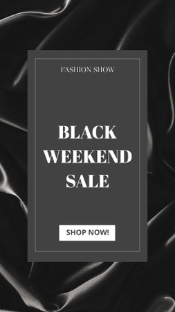 Ontwerpsjabloon van Instagram Story van Black Weekend Sale Ads