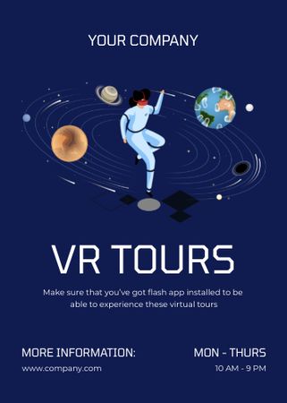 Ontwerpsjabloon van Invitation van Virtual Tours Offer
