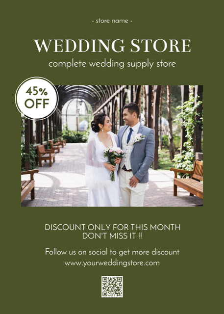 Ontwerpsjabloon van Flayer van Wedding Store Discount Offer