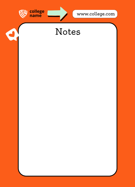 Plantilla de diseño de Bright College Planner Notepad 4x5.5in 