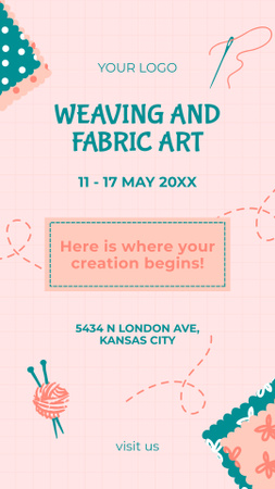 Weaving and Fabric Fair Announcement Instagram Story Design Template