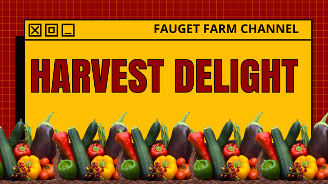 Delight of Harvested Vegetables Youtube Thumbnail Design Template
