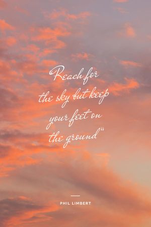 Inspirational Quote on sunset Sky Tumblr Design Template