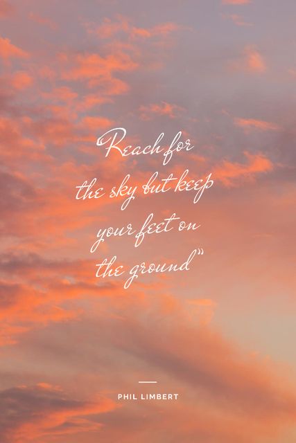 Inspirational Quote on sunset Sky Tumblr Design Template