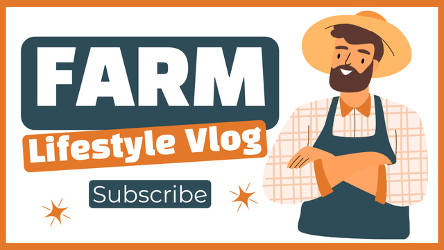 Farm Lifestyle Vlog Offer Youtube Thumbnail – шаблон для дизайну