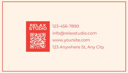 Template di design Tatuaggio Relax Studio Con Schizzo A Mano Business Card US