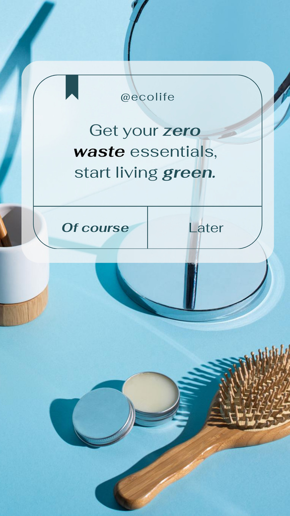 Designvorlage Zero Waste Essentials Eco Living für Instagram Story