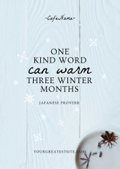 Cute Winter Quote with Warm Cocoa