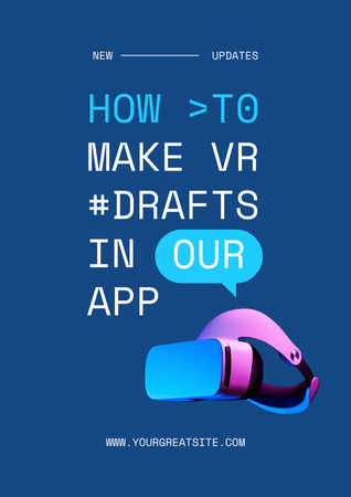 Startup Idea with modern VR equipment Poster A3 tervezősablon