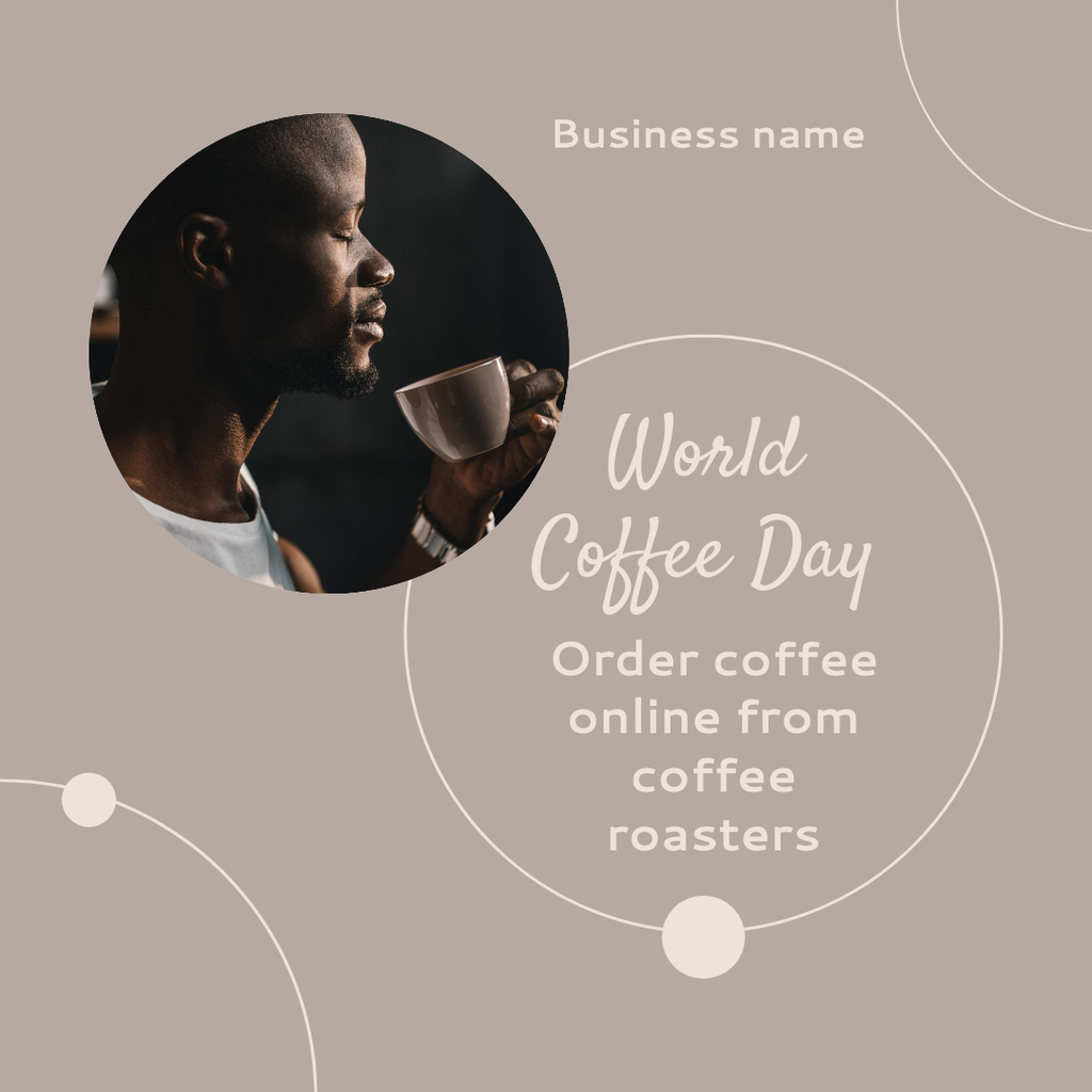 Modèle de visuel World Coffee Day Celebration Promo - Instagram