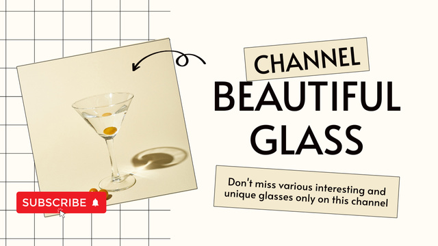 Ontwerpsjabloon van Youtube Thumbnail van Beautiful Glassware Review