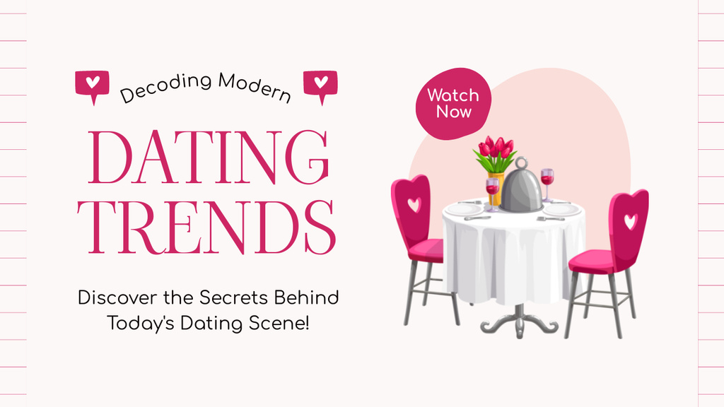 Designvorlage Watch New Dating Trends Now für Youtube Thumbnail