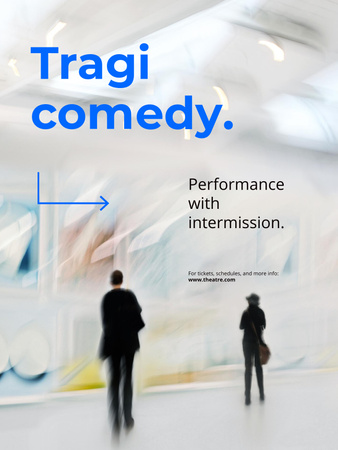 Theatrical Performance Announcement Poster US Šablona návrhu