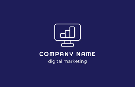 Ontwerpsjabloon van Business Card 85x55mm van Highly- Professional Digital Marketing Company Promotion