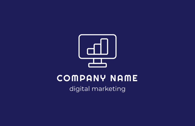 Highly- Professional Digital Marketing Company Promotion Business Card 85x55mm Šablona návrhu