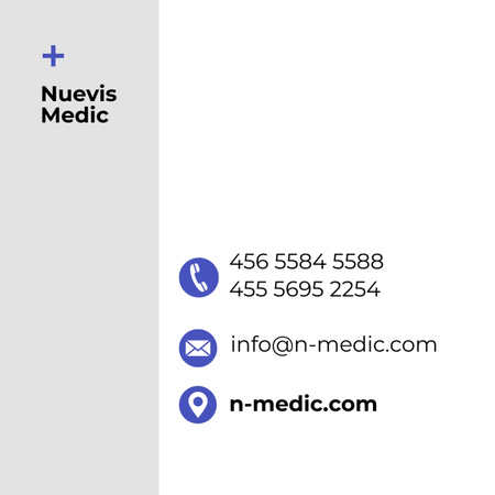 Medical Clinic Ad with Cross Pattern Square 65x65mm Design Template