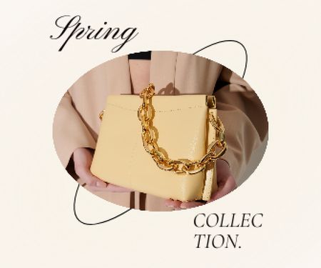 Designvorlage Fashion Ad with Stylish Bag für Large Rectangle