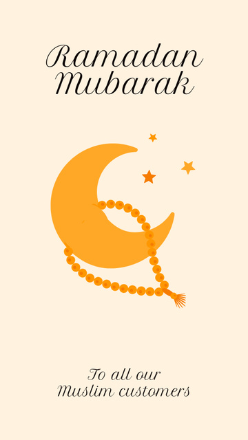 Plantilla de diseño de Ramadan Greeting with Moon Instagram Story 