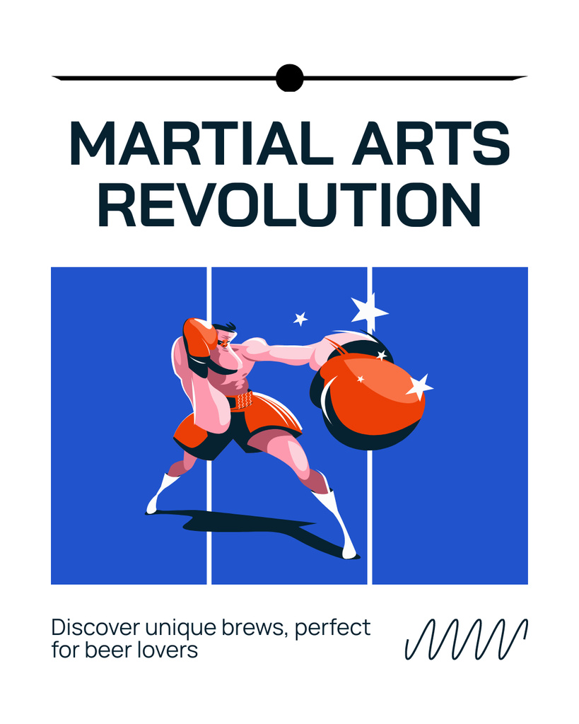 Martial arts Instagram Post Vertical tervezősablon