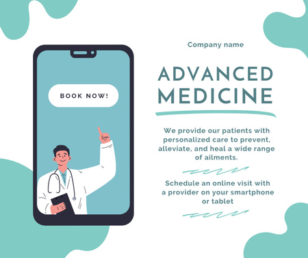 Advanced Healthcare Service Offer Facebook tervezősablon