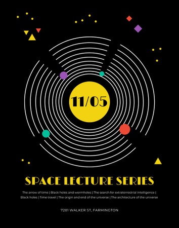 Space Event Announcement Space Objects System Poster 22x28in Design Template