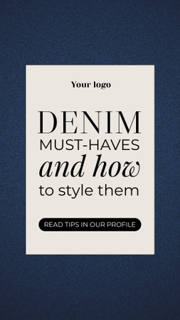 Blog o tom, jak stylovat džínové oblečení Instagram Story Šablona návrhu
