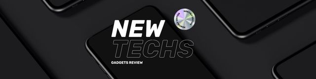 Ontwerpsjabloon van Twitter van Gadgets Review with Smartphone