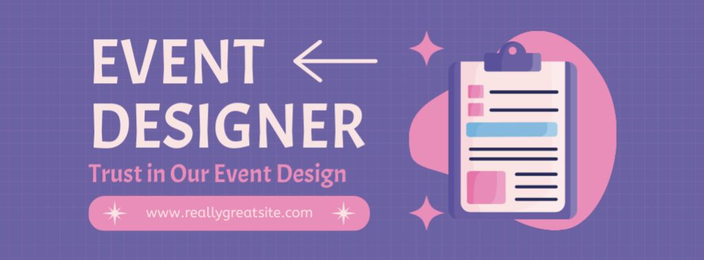 Plantilla de diseño de Entrust Your Event to Experienced Designers Facebook cover 