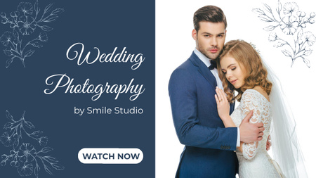 Esküvői fotóstúdió ajánlat Youtube Thumbnail tervezősablon