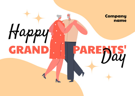 Modèle de visuel heureux grand-parents jour - Postcard 5x7in