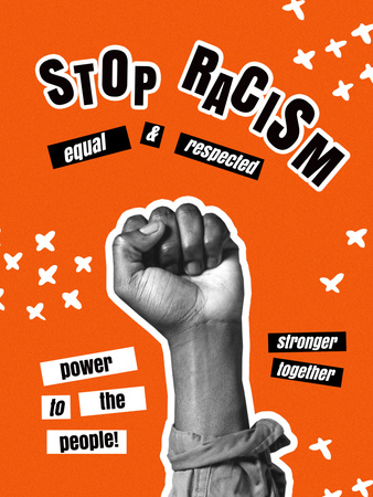 Ontwerpsjabloon van Poster US van Protest against Racism