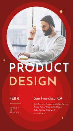 Advertisement for Hiring Product Designer Instagram Story Design Template