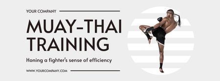 Modèle de visuel Cours de formation Muay-Thaï - Facebook cover
