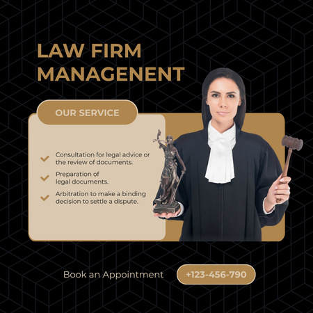 Template di design Law Firm Management Offer Instagram