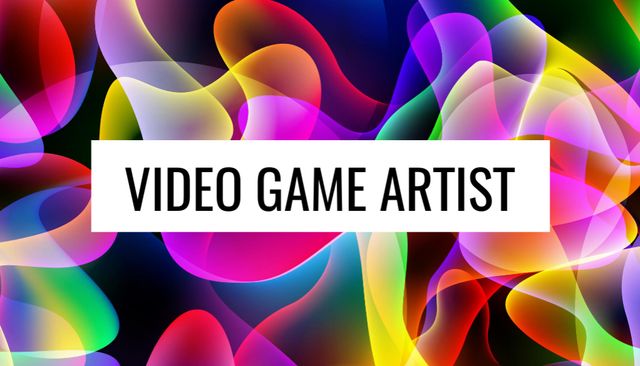 Video Game Artist Service Offer Business Card US – шаблон для дизайну